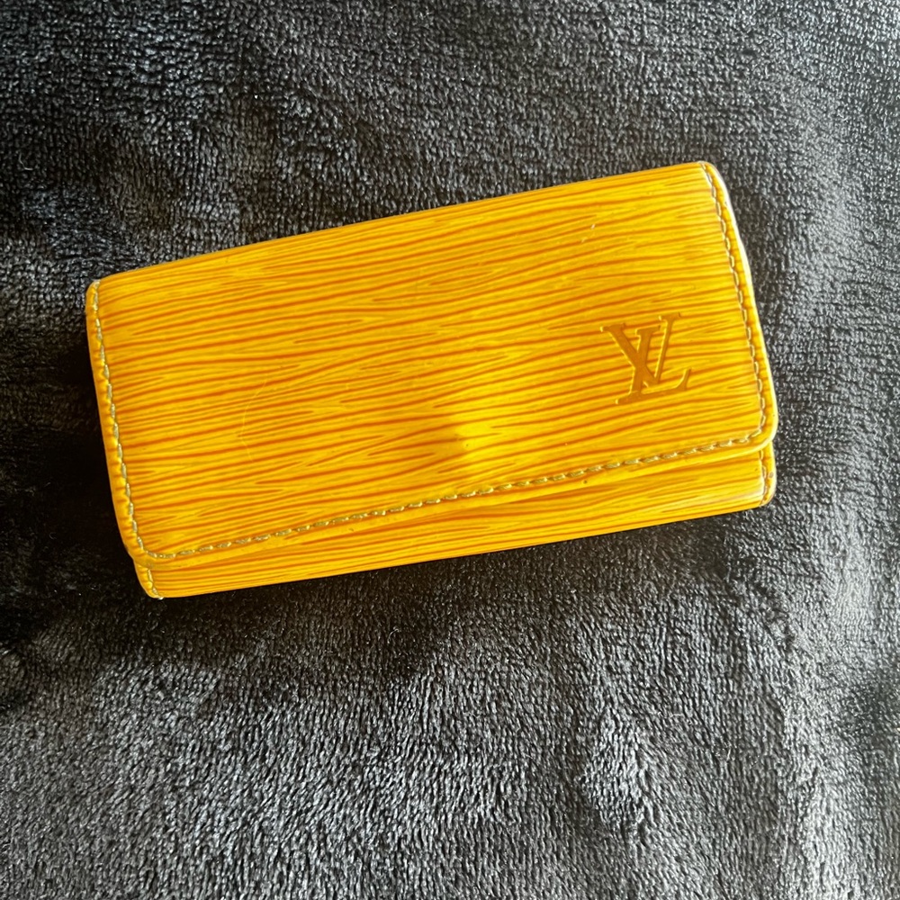 Louis Vuitton Yellow Epi wallet key holder